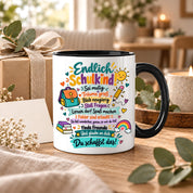 Tasse Schulkind Einschulung Geschenk Mutmacher Schule Schulanfang Kaffeetasse für Mädchen Jungen Geburtstag Schulstart 330 ml