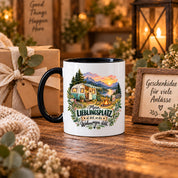 Tasse Wohnwagen Camping Geschenk Lieblingsplatz Camper Kaffeetasse Campingfreunde Wohnmobil Urlaub Geburtstag Weihnachten 330 ml