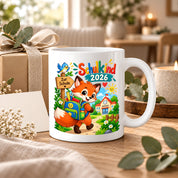 Schulkind 2026 Tasse Fuchs Einschulung Geschenk 330 ml Keramiktasse Schulanfang 1. Schultag Schultüte Mädchen Jungen