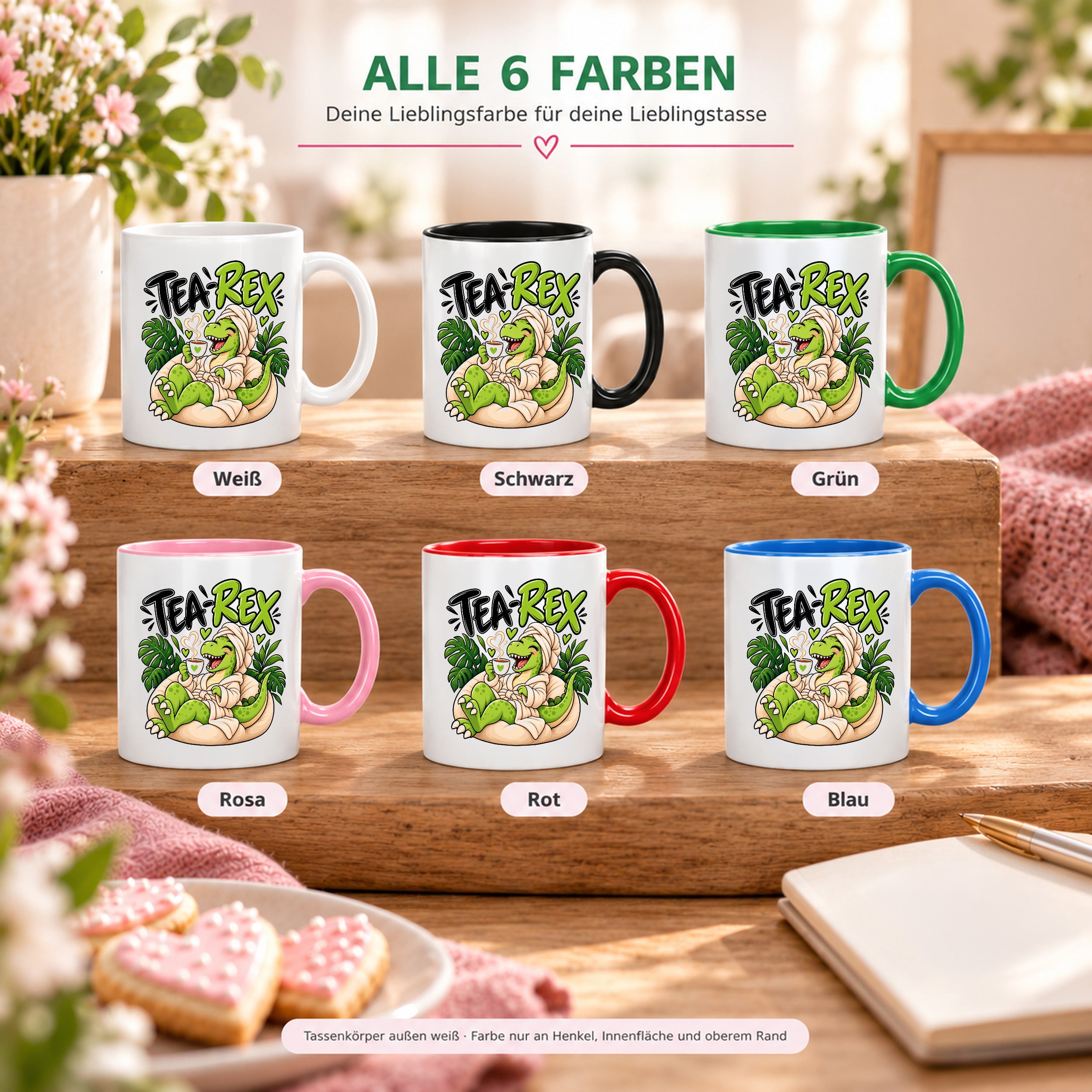 weiss, rosa, rot, gruen, blau, schwarz