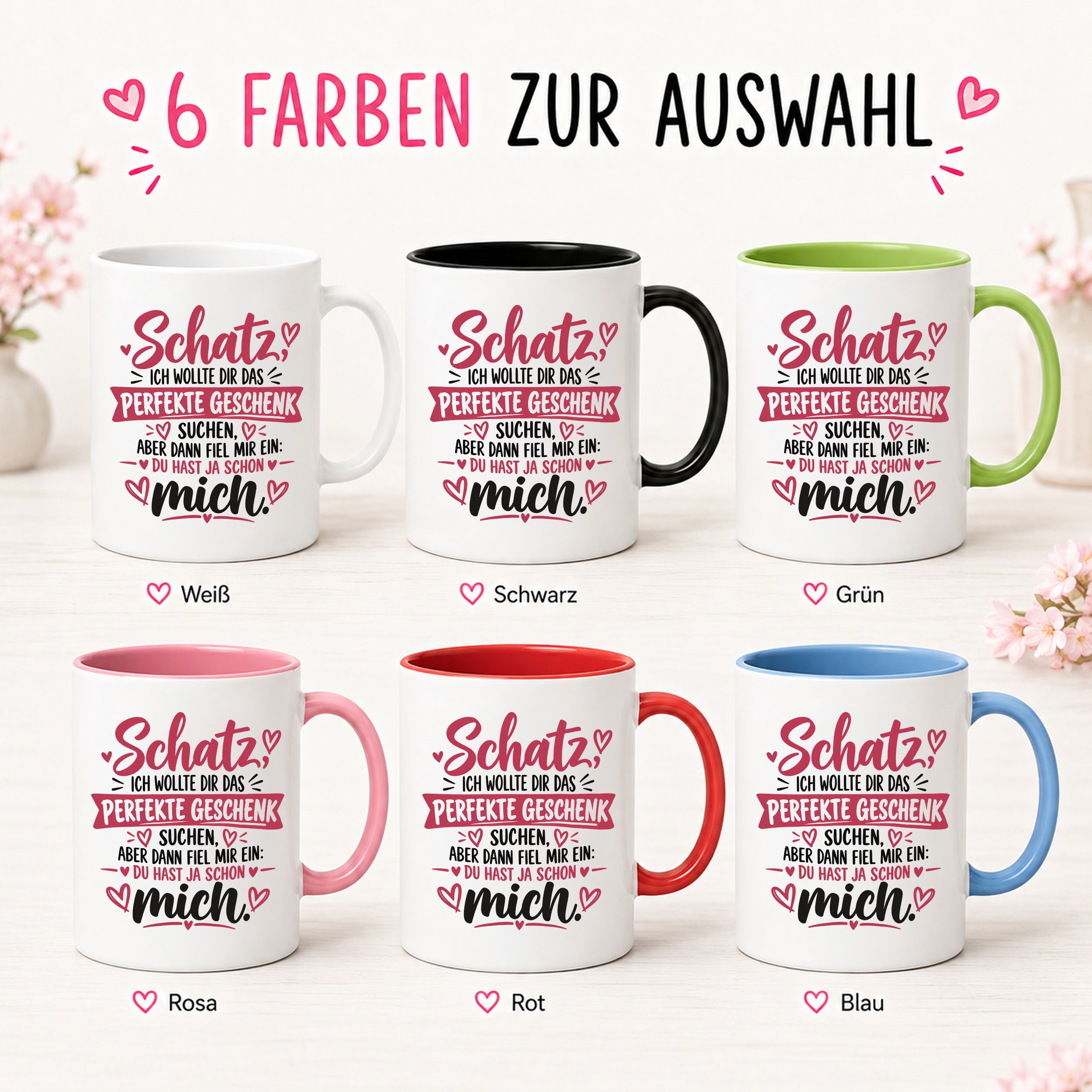 weiss, rosa, rot, gruen, blau, schwarz