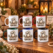 Tasse Eulenfan lustiger Spruch Ja ich mag Eulen Geschenk für Eulenliebhaber Freundin Kollegin Geburtstag Weihnachten 330 ml