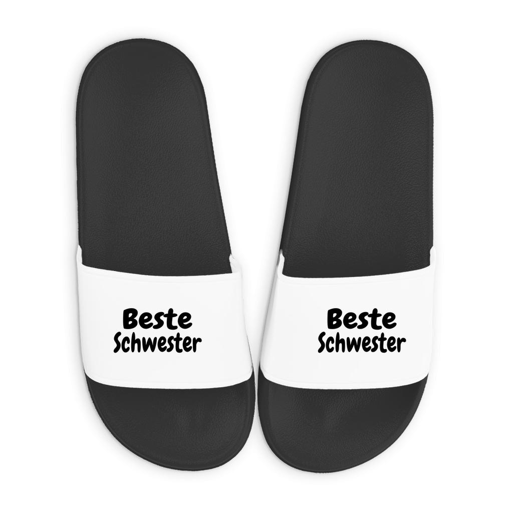 Badelatschen mit Motiv | Beste Schwester | lustige Badesandalen in vielen Größen und Farben