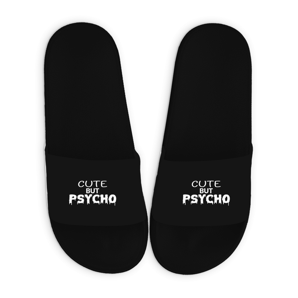 Badelatschen mit Motiv | Cute but Psycho | lustige Badesandalen in vielen Größen und Farben
