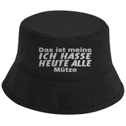 Bucket Hat mit Motiv | Das ist meine Ich hasse heute alle Mütze | Mallorca Hut für Feiern und Partys Sommerhut