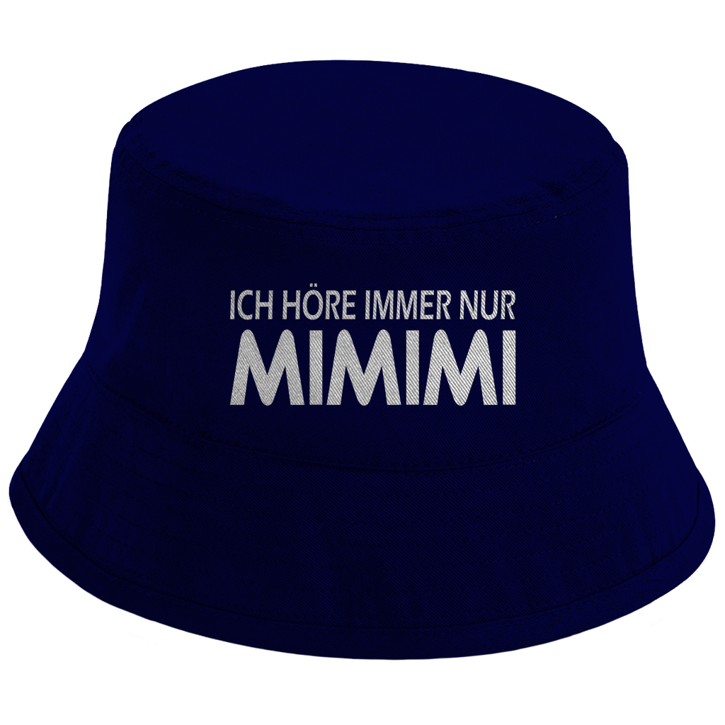Bucket Hat mit Motiv | Ich hör immer nur Mimimi | Mallorca Hut für Feiern und Partys Sommerhut