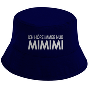 Bucket Hat mit Motiv | Ich hör immer nur Mimimi | Mallorca Hut für Feiern und Partys Sommerhut