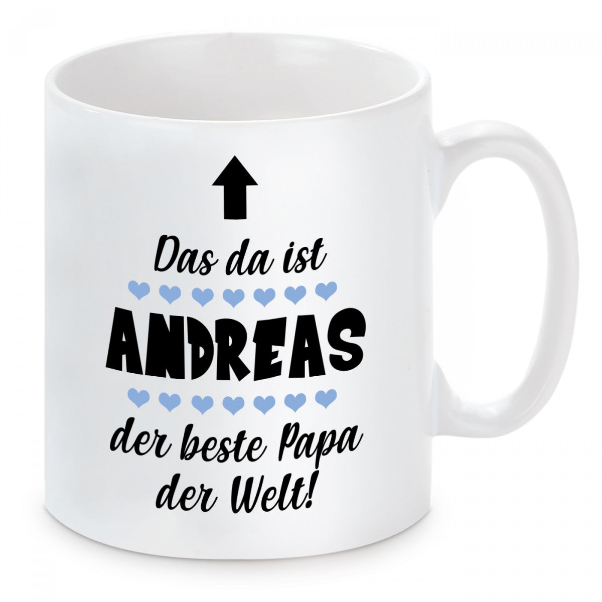 personalisierte Tasse mit Motiv - Das da ist der beste Papa der Welt! - mit Wunschname