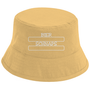 Bucket Hat mit Motiv | Bier & Schnaps Strichliste | Mallorca Hut für Feiern und Partys Sommerhut