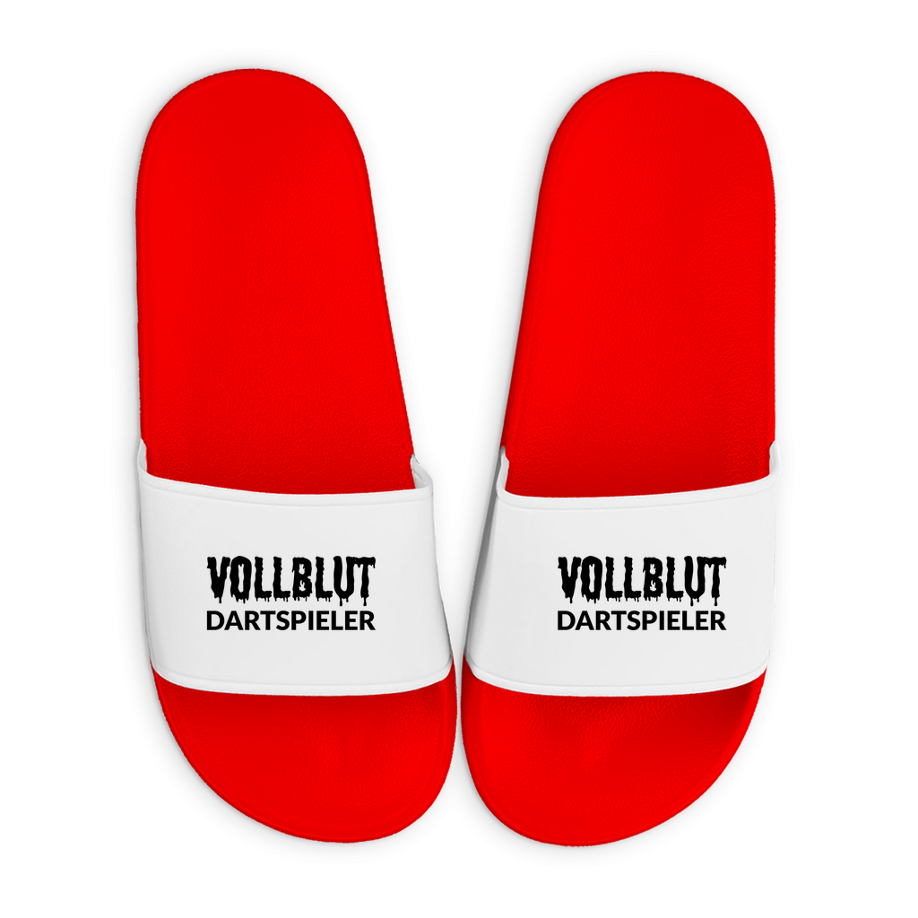 Badelatschen mit Motiv | Vollblut Dartspieler | lustige Badesandalen in vielen Größen und Farben