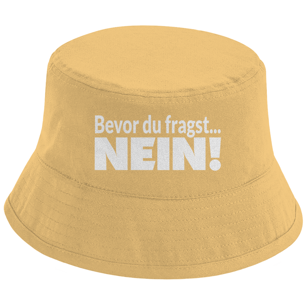 Bucket Hat mit Motiv | Bevor du fragst... Nein | Mallorca Hut für Feiern und Partys Sommerhut