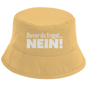 Bucket Hat mit Motiv | Bevor du fragst... Nein | Mallorca Hut für Feiern und Partys Sommerhut