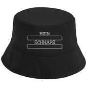 Bucket Hat mit Motiv | Bier & Schnaps Strichliste | Mallorca Hut für Feiern und Partys Sommerhut
