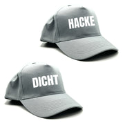 2er Set Baseball Caps mit Spruch | Hacke Dicht | Farbwahl | OneSize durch verstellbaren Klettverschluss