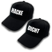 2er Set Baseball Caps mit Spruch | Hacke Dicht | Farbwahl | OneSize durch verstellbaren Klettverschluss