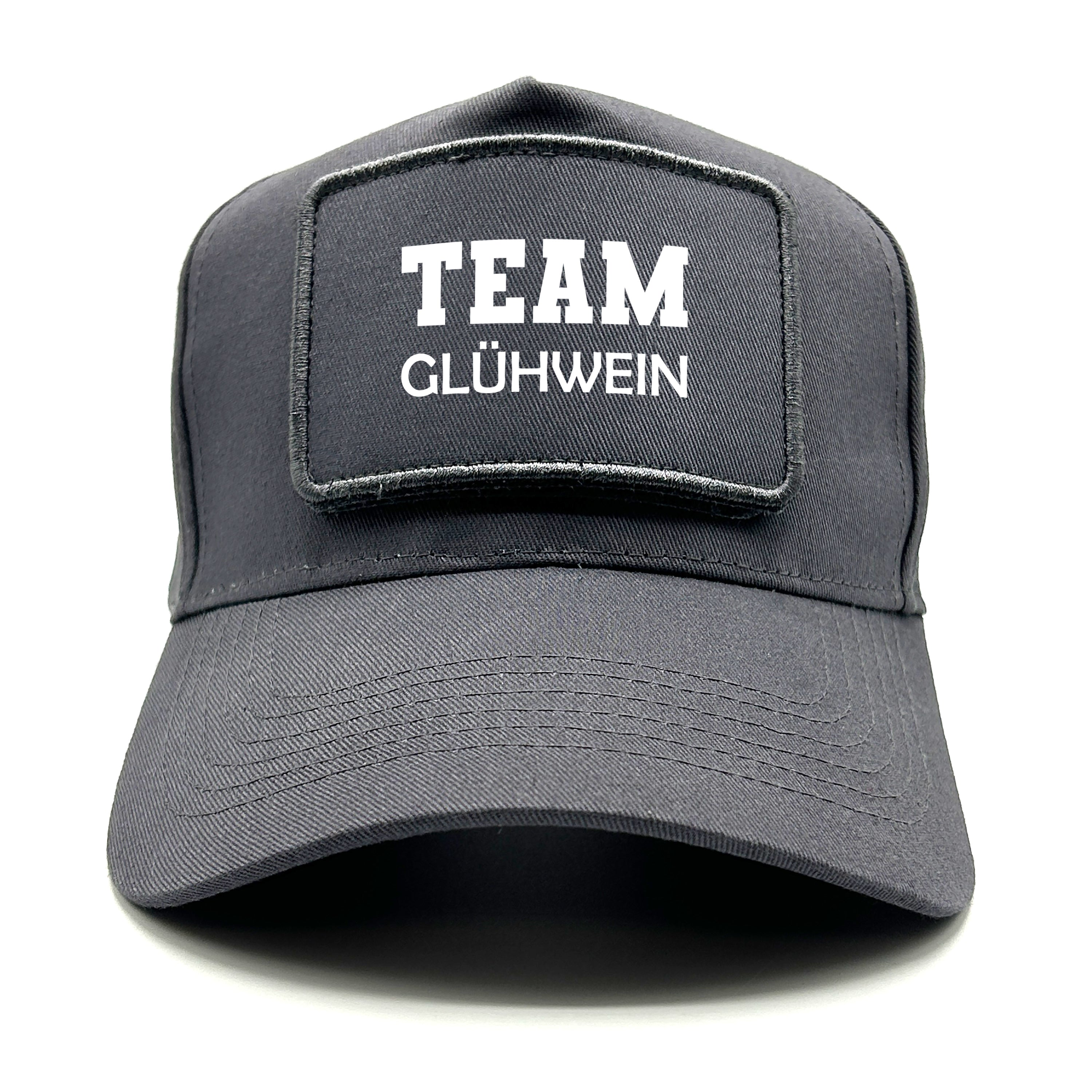 Baseball Cap mit Patch - Team Glühwein - Farbwahl | Unisex | OneSize durch verstellbaren Klipp-Verschluss