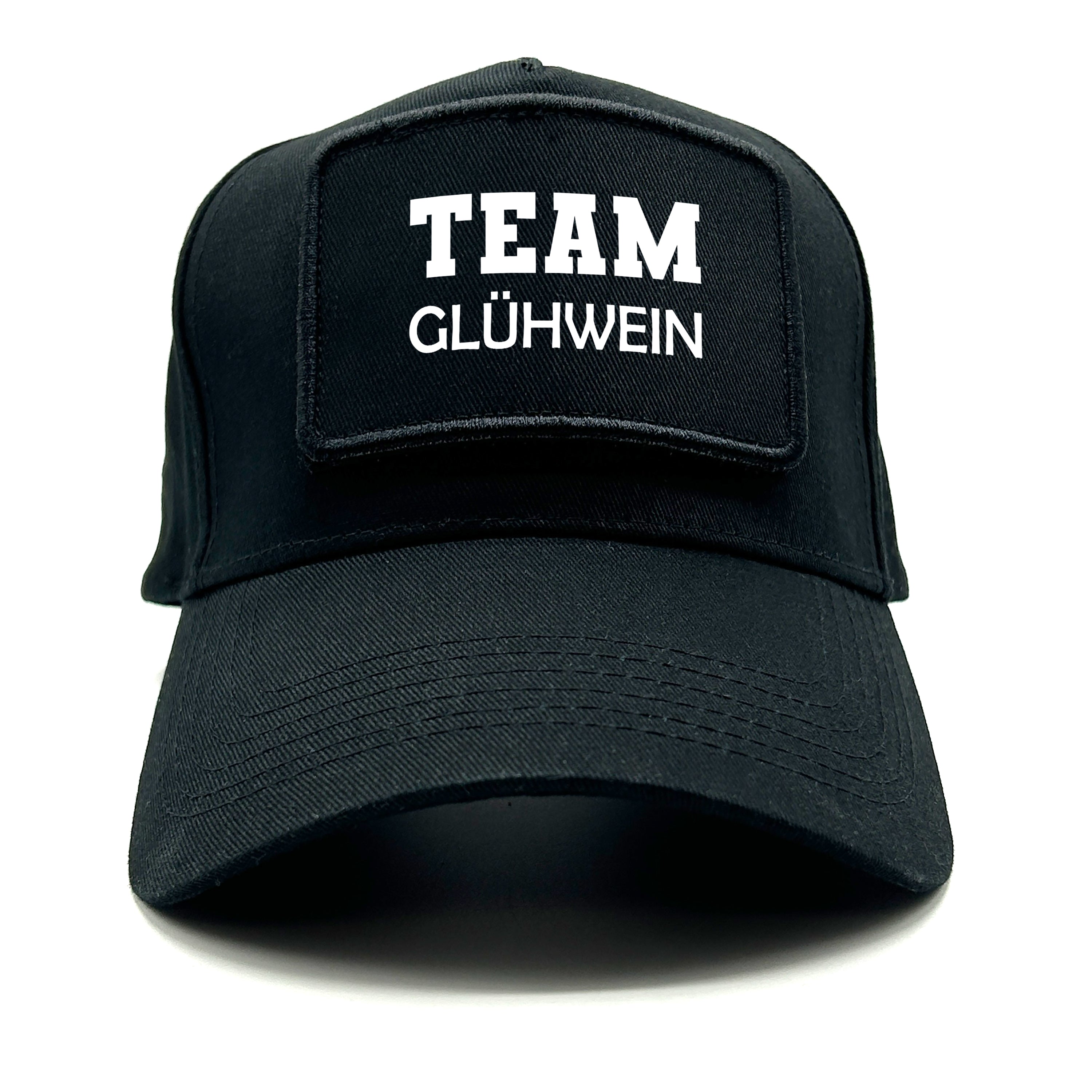 Baseball Cap mit Patch - Team Glühwein - Farbwahl | Unisex | OneSize durch verstellbaren Klipp-Verschluss