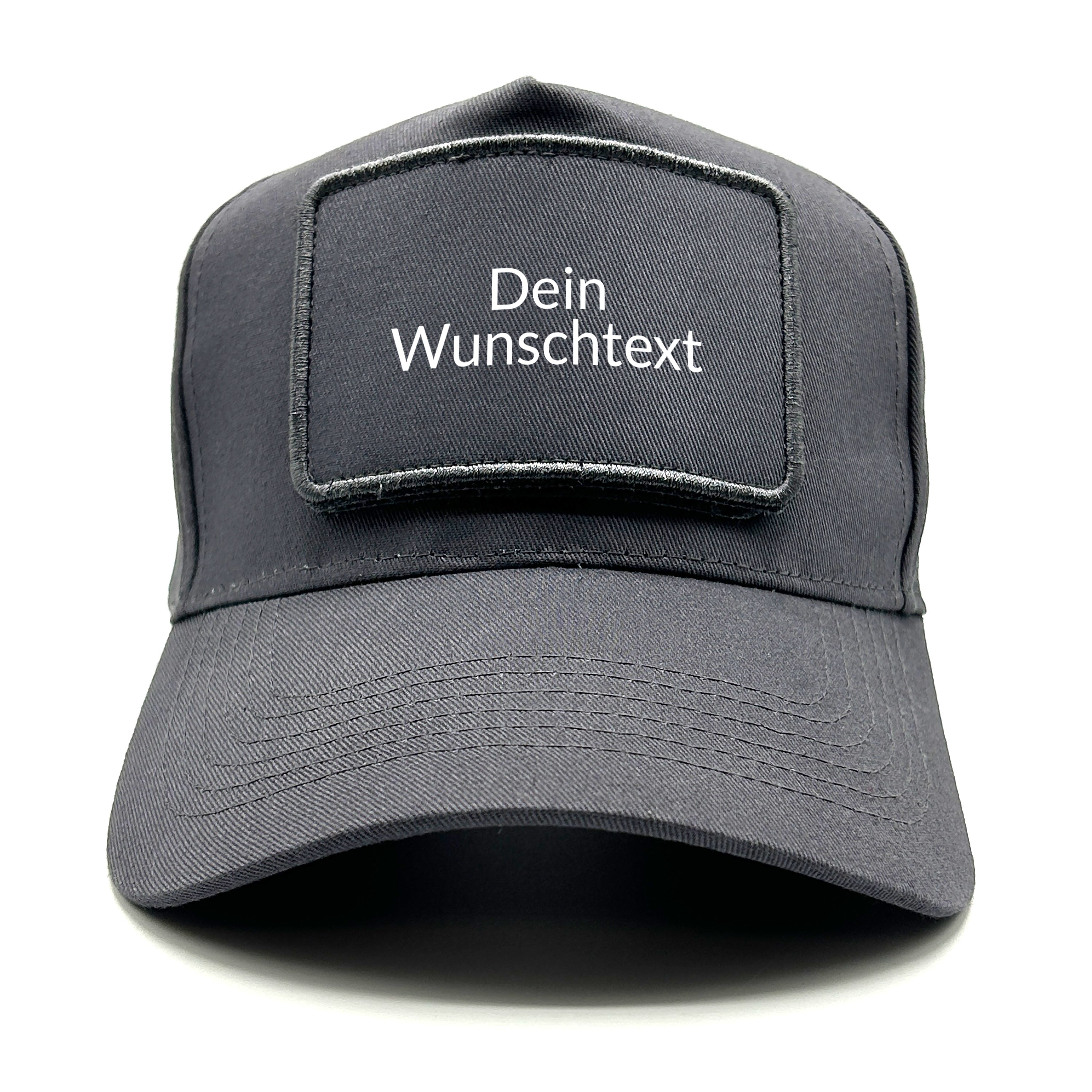 personalisierte Baseball Cap mit Patch und Wunschtext - Farbwahl | Unisex | OneSize durch verstellbaren Klipp-Verschluss