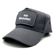 personalisierte Baseball Cap mit Patch und Wunschtext - Farbwahl | Unisex | OneSize durch verstellbaren Klipp-Verschluss