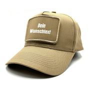 personalisierte Baseball Cap mit Patch und Wunschtext - Farbwahl | Unisex | OneSize durch verstellbaren Klipp-Verschluss