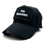 personalisierte Baseball Cap mit Patch und Wunschtext - Farbwahl | Unisex | OneSize durch verstellbaren Klipp-Verschluss