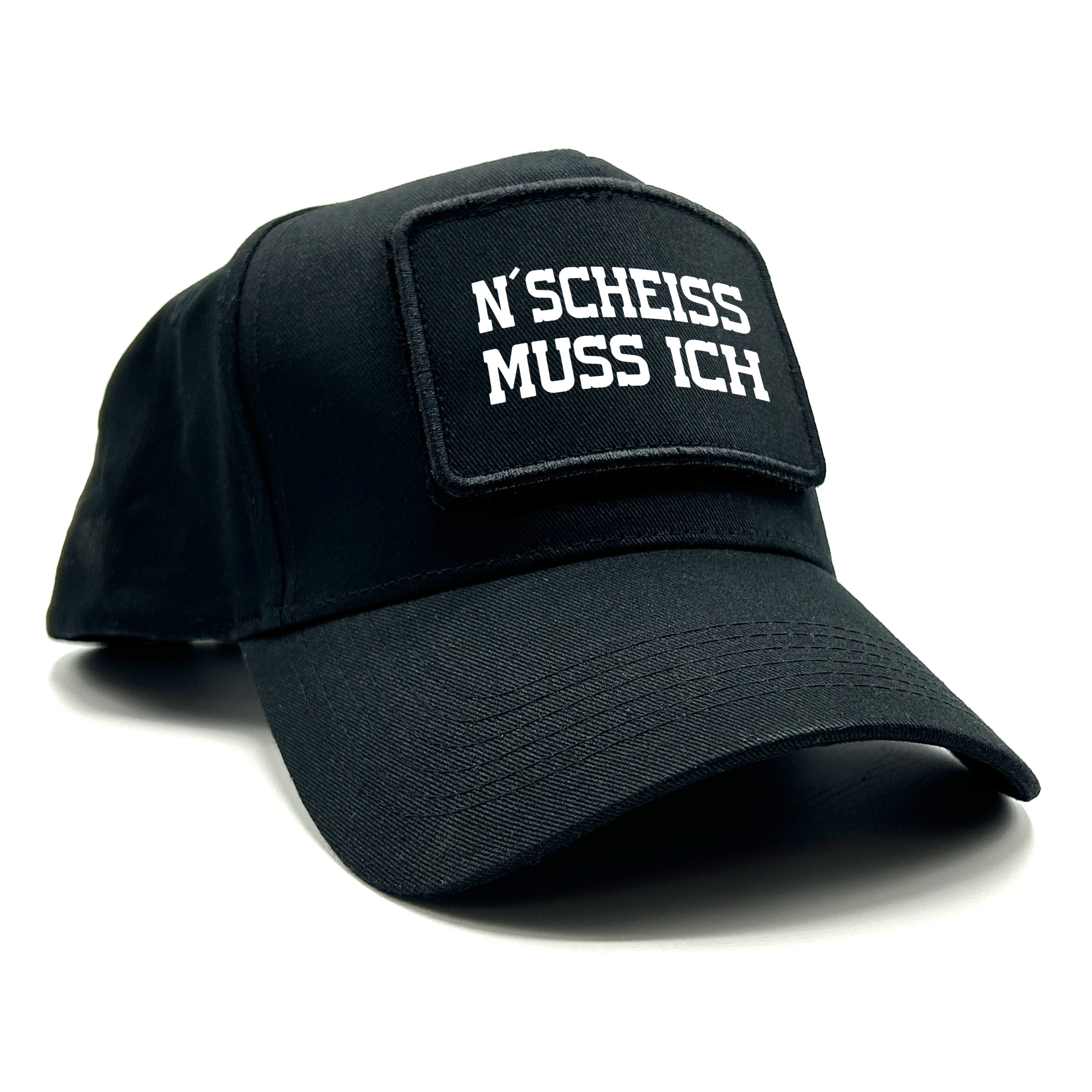 Baseball Cap mit Patch - N´Scheiss muss ich - Farbwahl | Unisex | OneSize durch verstellbaren Klipp-Verschluss