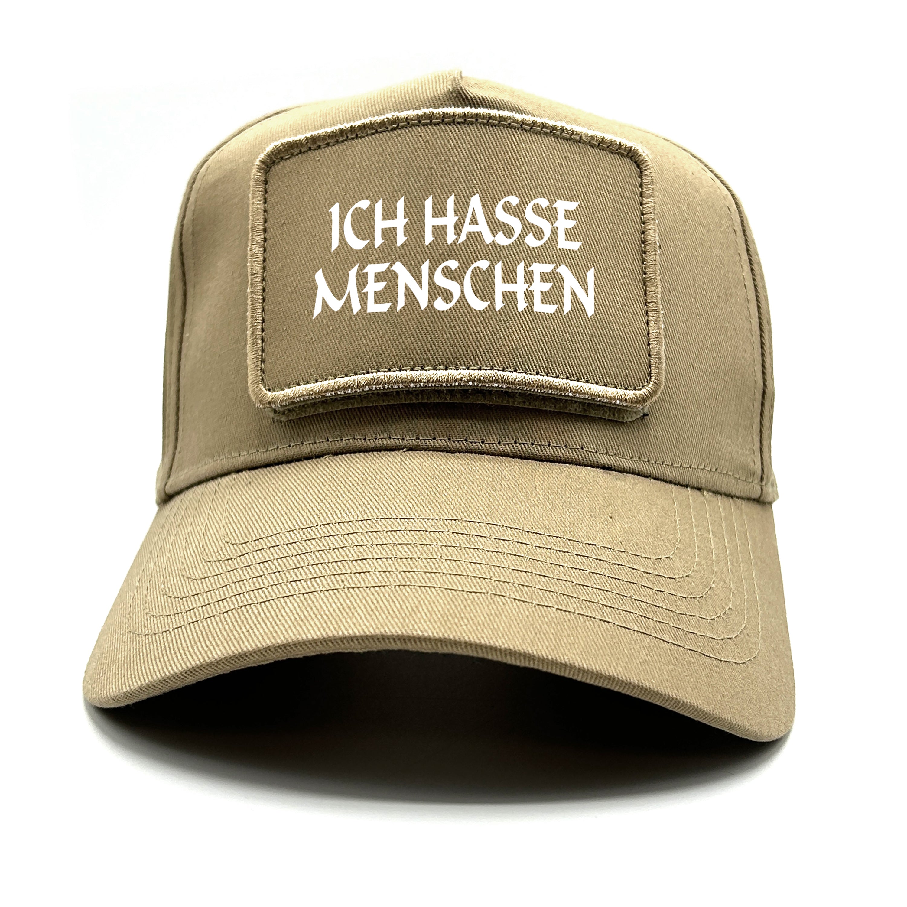 Baseball Cap mit Patch - Ich hasse Menschen - Farbwahl | Unisex | OneSize durch verstellbaren Klipp-Verschluss