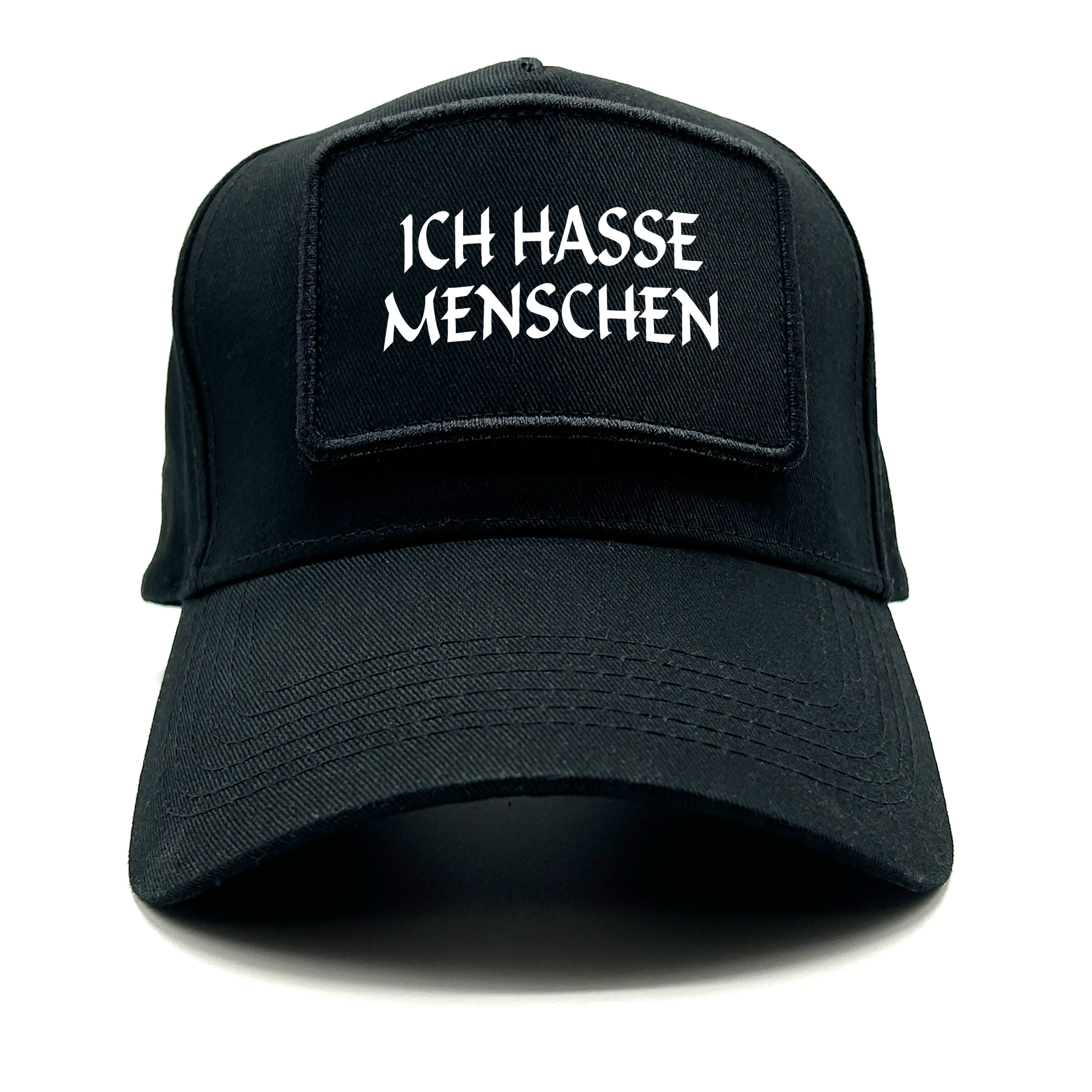 Baseball Cap mit Patch - Ich hasse Menschen - Farbwahl | Unisex | OneSize durch verstellbaren Klipp-Verschluss