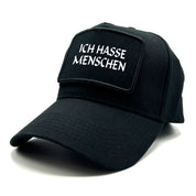 Baseball Cap mit Patch - Ich hasse Menschen - Farbwahl | Unisex | OneSize durch verstellbaren Klipp-Verschluss