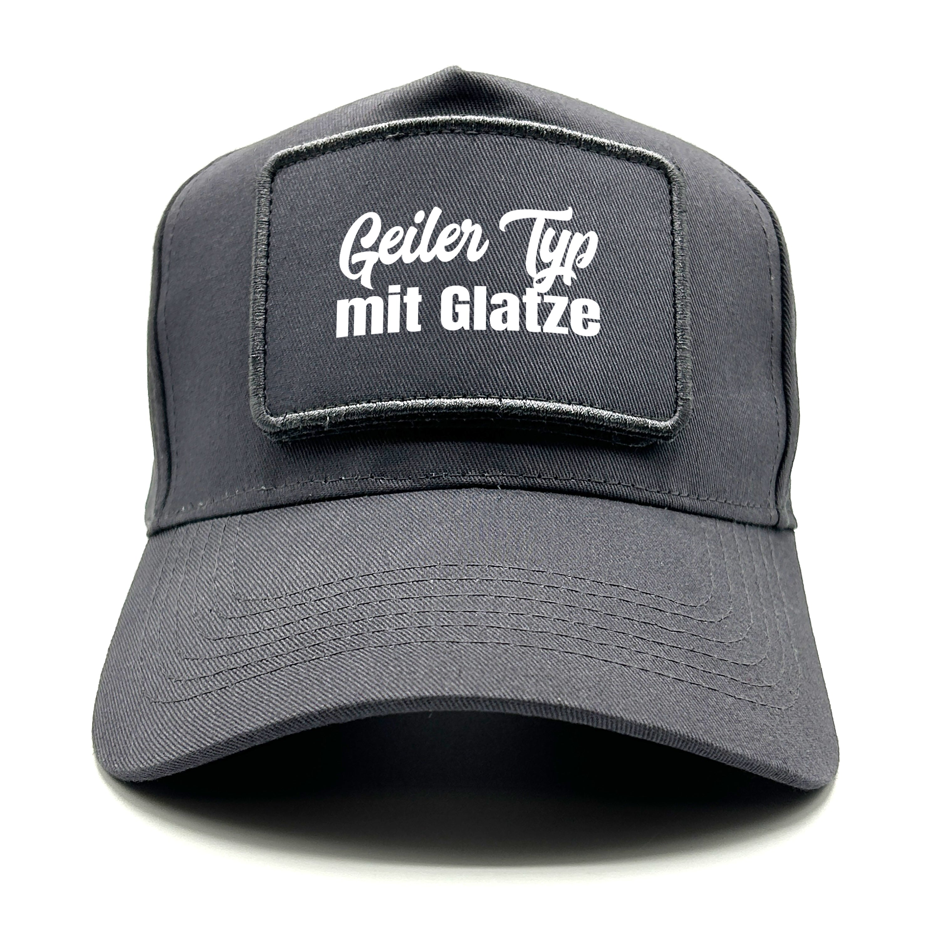 Baseball Cap mit Patch - Geiler Typ mit Glatze - Farbwahl | Unisex | OneSize durch verstellbaren Klipp-Verschluss