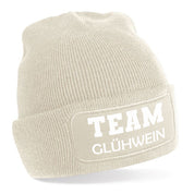 Beanie Strickmütze mit Spruch | Team Glühwein | Farbwahl | Angenehm weich | Onesize