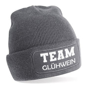 Beanie Strickmütze mit Spruch | Team Glühwein | Farbwahl | Angenehm weich | Onesize