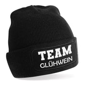 Beanie Strickmütze mit Spruch | Team Glühwein | Farbwahl | Angenehm weich | Onesize