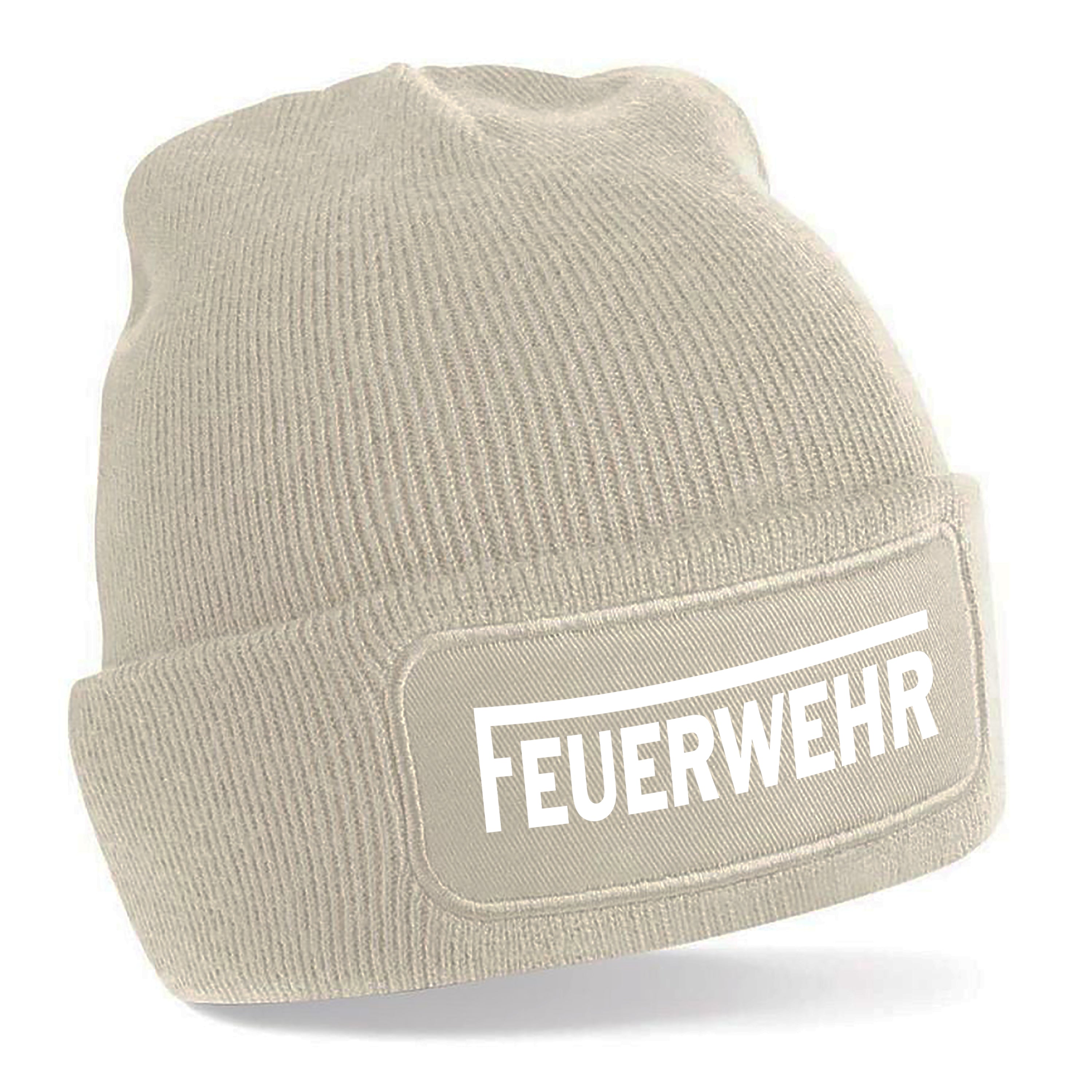 Beanie Strickmütze mit Spruch | Feuerwehr | Farbwahl | Angenehm weich | Onesize