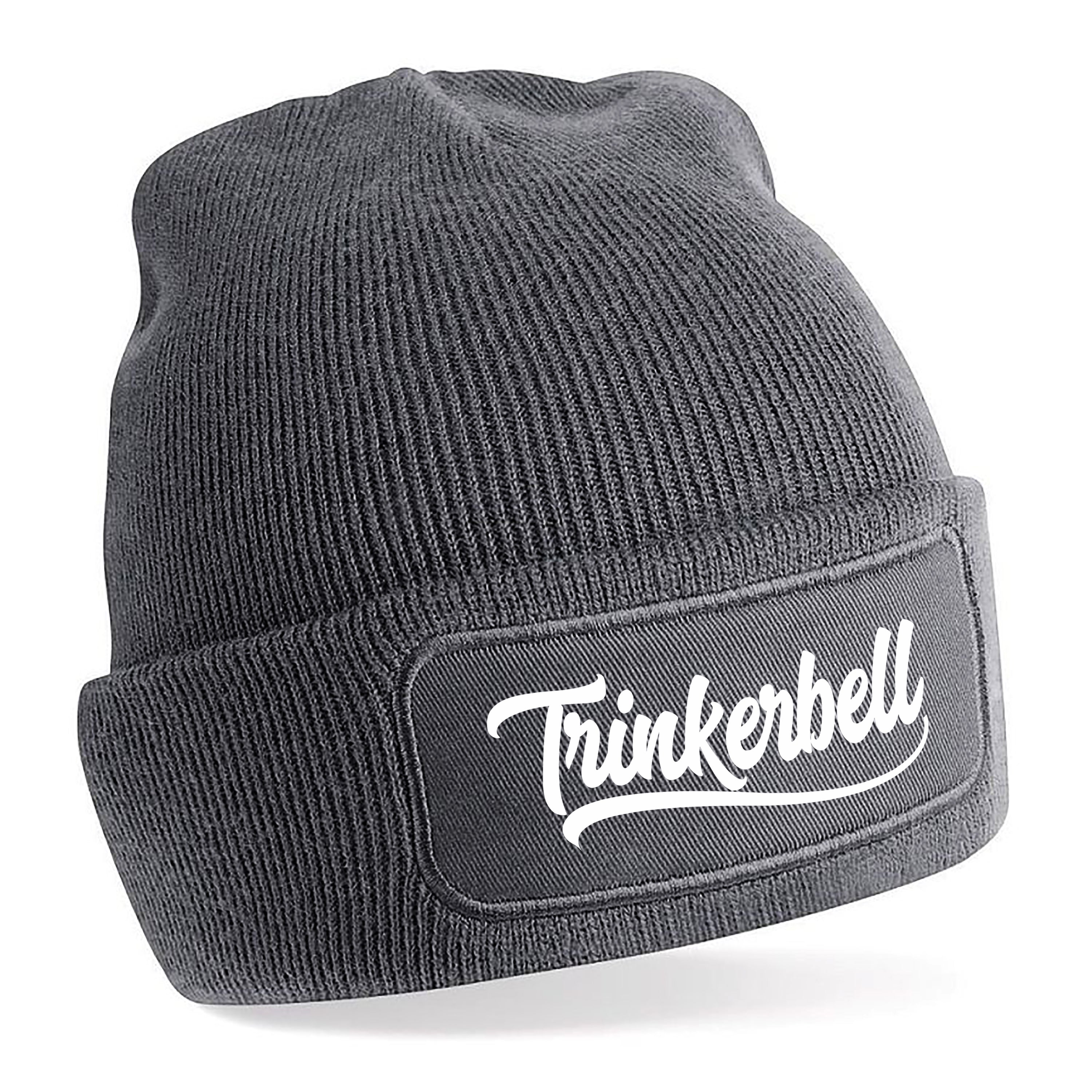 Beanie Strickmütze mit Spruch | Trinkerbell | Farbwahl | Angenehm weich | Onesize