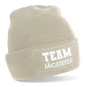 Beanie Strickmütze mit Spruch | Team Jägertee | Farbwahl | Angenehm weich | Onesize