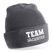 Beanie Strickmütze mit Spruch | Team Jägertee | Farbwahl | Angenehm weich | Onesize