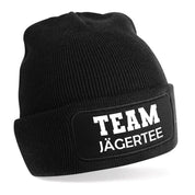 Beanie Strickmütze mit Spruch | Team Jägertee | Farbwahl | Angenehm weich | Onesize