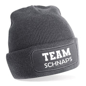 Beanie Strickmütze mit Spruch | Team Schnaps | Farbwahl | Angenehm weich | Onesize