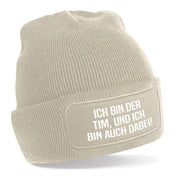 personalisierte Beanie Strickmütze mit Wunschtext/Name | Ich bin auch dabei | Farbwahl | Angenehm weich | Onesize