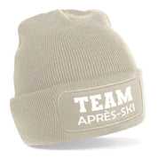 Beanie Strickmütze mit Spruch | Team Après-Ski | Farbwahl | Angenehm weich | Onesize