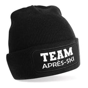 Beanie Strickmütze mit Spruch | Team Après-Ski | Farbwahl | Angenehm weich | Onesize