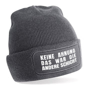 Beanie Strickmütze mit Spruch | Die andere Schicht | Farbwahl | Angenehm weich | Onesize