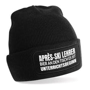 Beanie Strickmütze mit Spruch | Après-Ski Lehrer | Farbwahl | Angenehm weich | Onesize