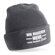 Beanie Strickmütze mit Spruch | Mehr von meiner Sorte | Farbwahl | Angenehm weich | Onesize