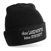 Beanie Strickmütze mit Spruch | ohne Landwirte kein Zukunft | Farbwahl | Angenehm weich | Onesize