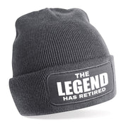 Beanie Strickmütze mit Spruch | The Legend has retired | Farbwahl | Angenehm weich | Onesize