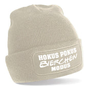 Beanie Strickmütze mit Spruch | Hokus Pokus Bierchen Modus | Farbwahl | Angenehm weich | Onesize