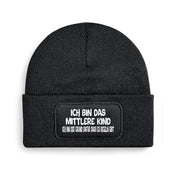 Beanie Strickmütze mit Spruch | Ich bin das mittlere Kind - Für mich gelten die Regeln nicht! | schwarz | Angenehm weich | Onesize