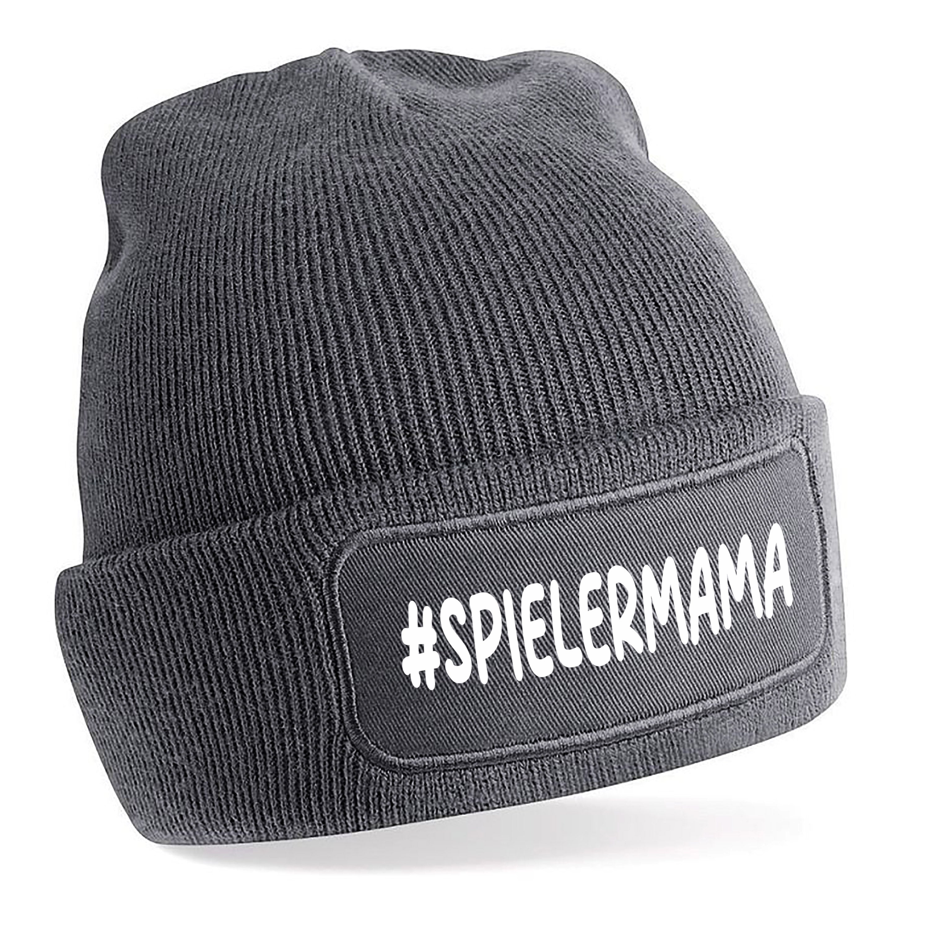 Beanie Strickmütze mit Spruch | #spielermama - Spielermama | Farbwahl | Angenehm weich | Onesize